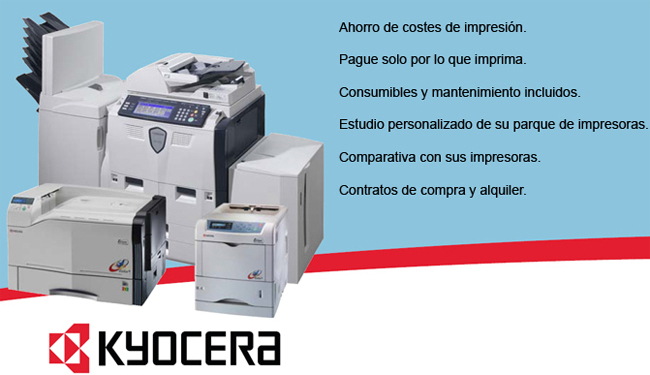 Ahorro de costes de impresión con Kyocera, la mejor calidad precio
